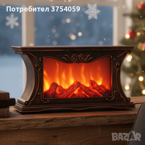 Декоративна LED камина с реалистичен ефект на пламък и жарава, снимка 4 - Лед осветление - 51924297
