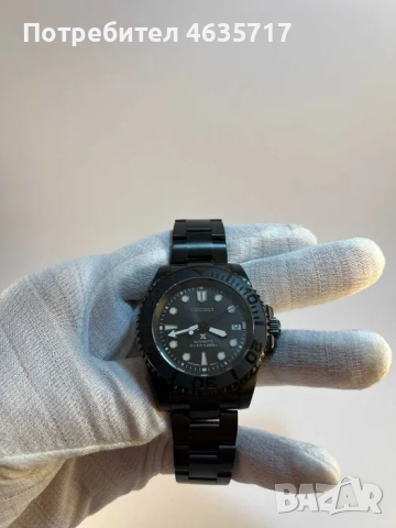 Часовник Seiko Yacht-Мaster Black (mod), снимка 5 - Мъжки - 52213843