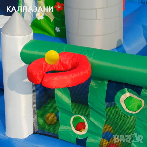 HAPPY HOP Игрален център къща с пързалка и топки 455x330x265 9515, снимка 11 - Надуваеми играчки - 50446973