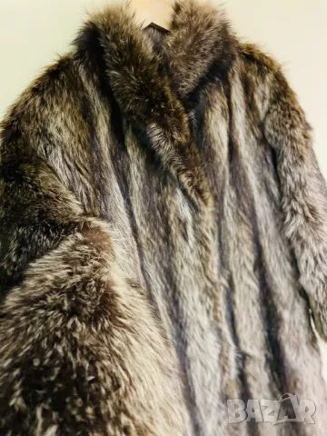 Луксозно палто от енот / естествен косъм, снимка 4 - Палта, манта - 49600905