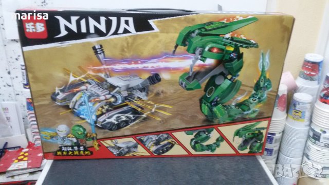 Конструктор нинджа Зелен дракон Ninja 540 части, тип лего в кутия -76151, снимка 3 - Конструктори - 38781098