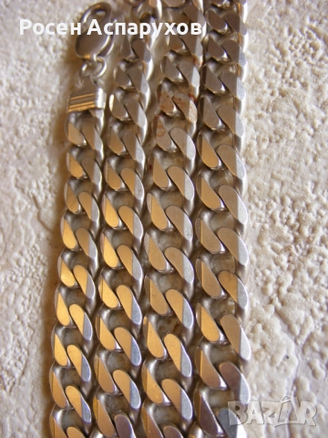 Масивен Сребърен Синджир Панцер, снимка 5 - Колиета, медальони, синджири - 52544126