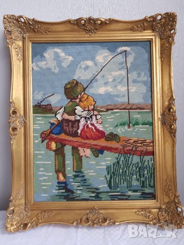 Голям красив гоблен с рибарче