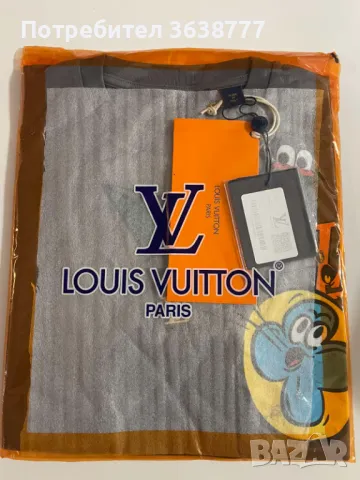 Нови мъжки сиви тениски с етикети Louis Vuitton налични, снимка 2 - Тениски - 48708904