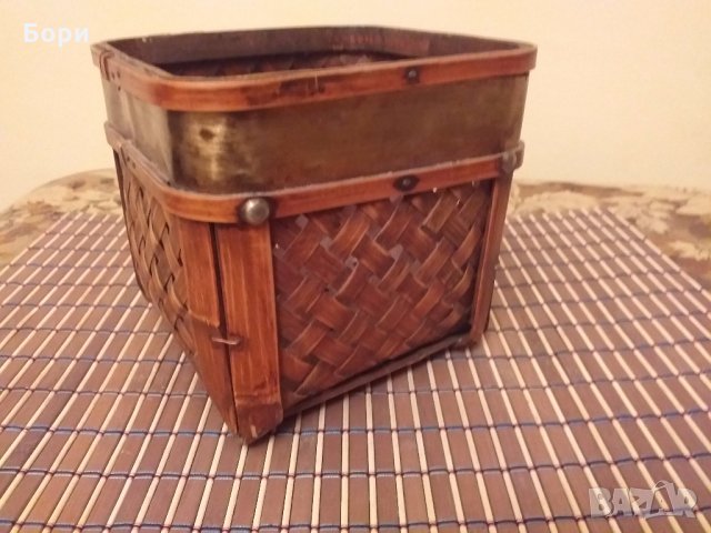 Плетен панер,кош,кутия, снимка 4 - Декорация за дома - 27860536