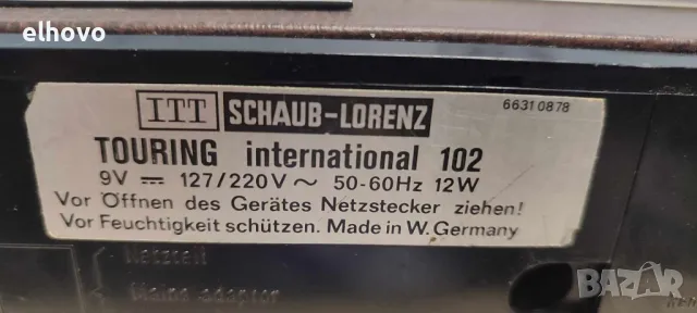 Радио ITT schaub lorenz Touring international 102#1, снимка 7 - Радиокасетофони, транзистори - 47302267