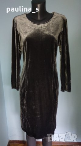 Сребриста рокля за повод / party dress по модел на Burda / зимна рокля за повод , снимка 3 - Рокли - 29000710