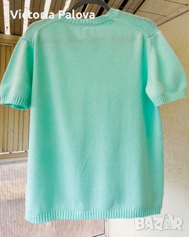 Красива блуза PETER HAHN мента, снимка 5 - Корсети, бюстиета, топове - 53256118