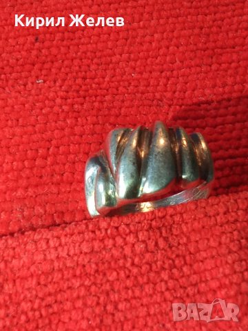 ШАРМАНТЕН СРЕБЪРЕН БЕЛ ЕПОК СТИЛ ПРЪСТЕН ОКСИДИРАНО СРЕБРО 925 МАЙСТОРСКА РЪЧНА ИЗРАБОТКА 36590, снимка 15 - Пръстени - 39980008