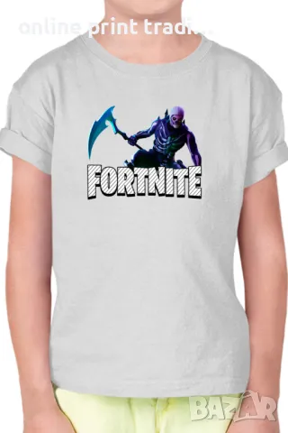 Детска тениска Фортнайт Fortnite Skull Trooper 03, снимка 4 - Детски тениски и потници - 48524418