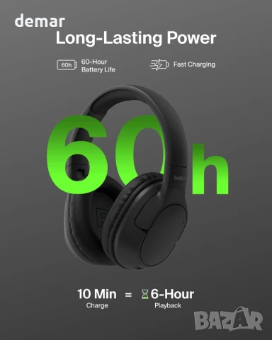 Belkin SoundForm Surround Bluetooth слушалки върху ушите, шумопотискане, 60 часа, черни, снимка 2 - Bluetooth слушалки - 50582444