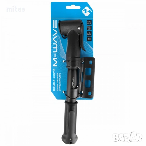 Мини помпа M-WAVE за велосипед с манометър, Двойна глава AV/FV (7 bar), снимка 4 - Аксесоари за велосипеди - 41617015