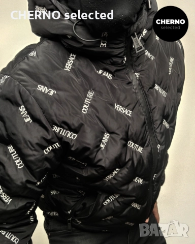 Пухено яке VERSACE JEANS COUTURE Logo-Print Puffer – Размер L – по договаряне, снимка 11 - Якета - 52869106