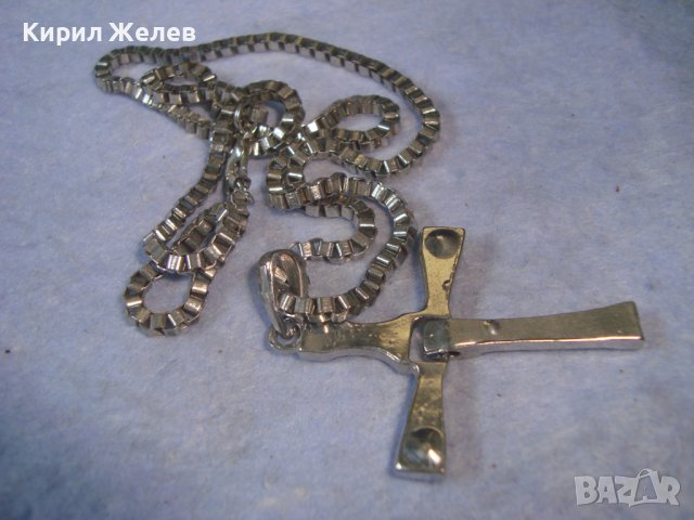 ПОСРЕБРЕН МОДЕН КРИСТАЛЕН АРТ КРЪСТО МЕДАЛЬОН РАЗДВИЖЕН с ВЕРИЖКА 81405, снимка 11 - Колиета, медальони, синджири - 36902341