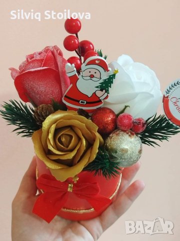 🎅🏻Ново🎅🏻Коледа наближава и е време за подаръци🎁🎄🎅🏻 Търсите Коледни букети със сапунени цветя, снимка 2 - Коледни подаръци - 43250611