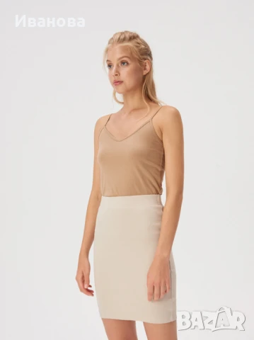 Права памучна лятна пола/поличка, снимка 2 - Поли - 50594413