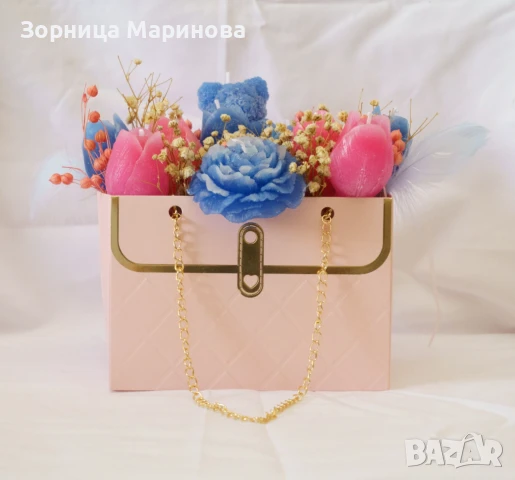 Ароматни букети от свещи, ръчна изработка , снимка 10 - Декорация за дома - 50673754