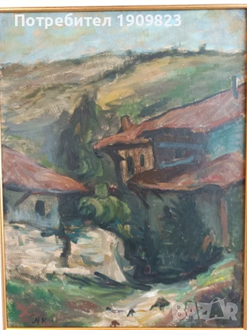 Стара маслена картина , снимка 2 - Картини - 50506617