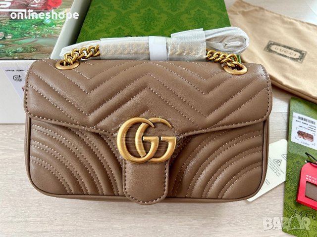Дамска чанта Gucci - GG Marmont small matelassé, снимка 6 - Чанти - 43726593