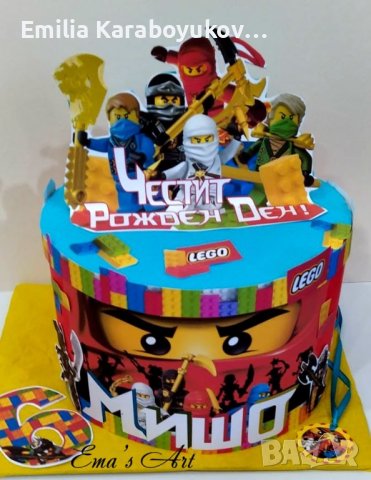 Картонена / хартиена торта Лего нинджаго, снимка 9 - Други - 22307302
