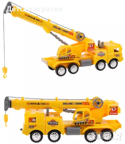 Камион кран фрикционен 34см, снимка 3 - Коли, камиони, мотори, писти - 48656892