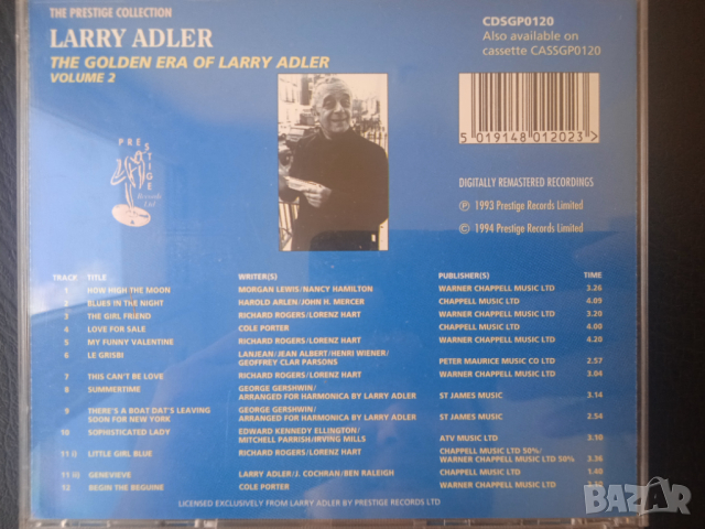 JAZZ CD - Larry Adler – The Golden Era Of Larry Adler оригинален диск ДЖАЗ музика, снимка 2 - CD дискове - 44866403