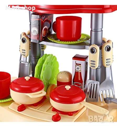 ПРОМО! Детска кухня с аксесоари звуци и светлини, червена, снимка 2 - Други - 43069890