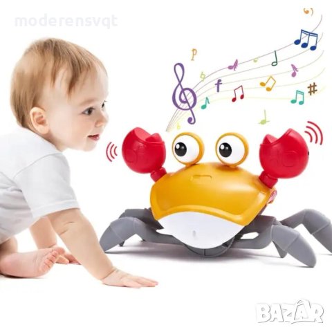 Интерактивна играчка рак с музика и светлини, снимка 1 - Музикални играчки - 43313186