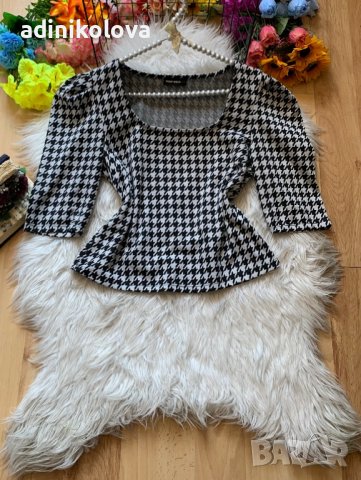 Блуза пепит Tally Weijl, снимка 1 - Блузи с дълъг ръкав и пуловери - 37266189