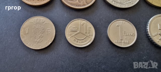 Белгия. Белгийски франк. 20, 10, 5, 1... 10 бройки., снимка 4 - Нумизматика и бонистика - 36837025