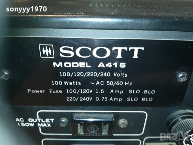 поръчан⭐scott a416 amplifier-made in usa 2704211403⭐, снимка 14 - Ресийвъри, усилватели, смесителни пултове - 32696574