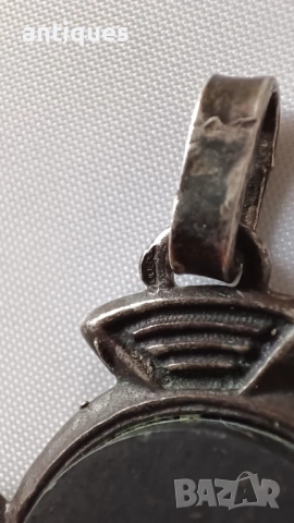 Стар сребърен медальон / амулет - Hanussen - проба 0.800, снимка 5 - Антикварни и старинни предмети - 53258012