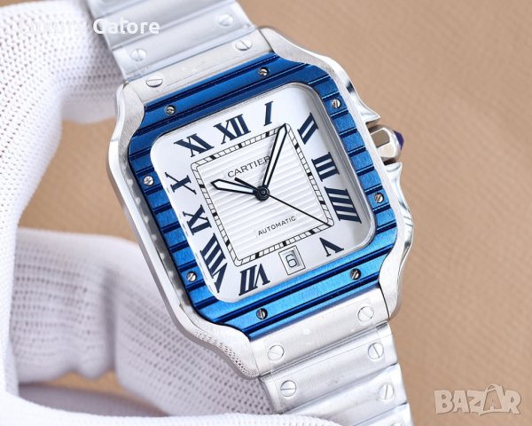 Мъжки часовник Cartier Santos de Cartier с автоматичен механизъм, снимка 3 - Мъжки - 39336325