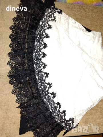 Дантелена рокля, леко разкроена, снимка 3 - Рокли - 52321082