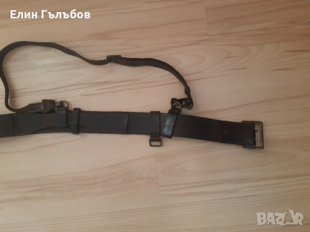 Колан офицерски с портупей, естествена кожа, снимка 5 - Антикварни и старинни предмети - 52823588