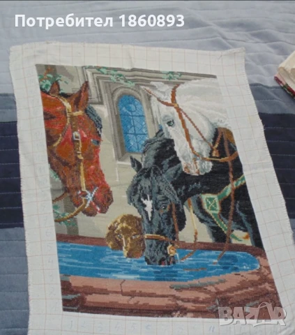 Коне на водопой гоблен