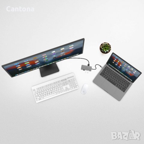 LENTION USB C хъб с 4K HDMI, Gigabit Ethernet, 3хUSB 3.0, Type C PD, снимка 7 - Други - 37872870