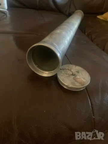 Стар метален тубус, снимка 3 - Антикварни и старинни предмети - 29444022