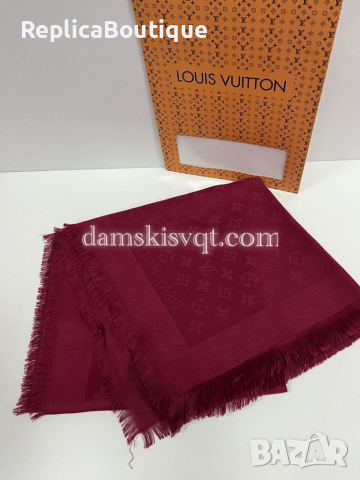  Louis Vuitton луксозен с кутия, снимка 4 - Шалове - 30482104