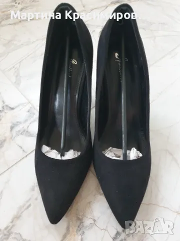 Велурени обувки , снимка 3 - Дамски обувки на ток - 49815494