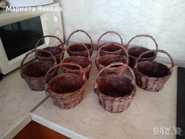 МАЛКИ РЪЧНО ПЛЕТЕНИ КОШНИЧКИ , снимка 2 - Декорация за дома - 43926116