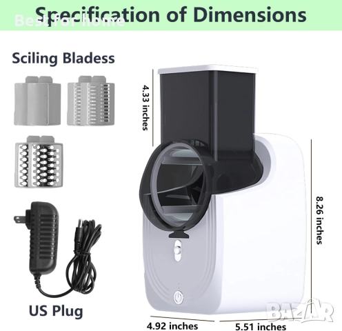 Електрическа машина за рязане на зеленчуци, снимка 5 - Съдове за готвене - 52142810