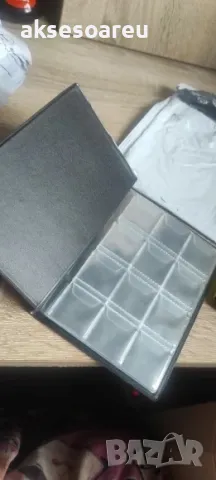 Кожен джобен класьор албум с капачета за 120 монетни пари книга колекция за събиране и подарък, снимка 3 - Нумизматика и бонистика - 49271676