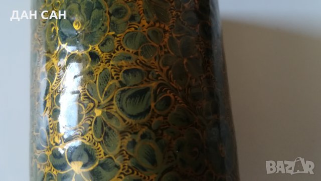 Азия Япония бамбукова ваза моливник рисувана, снимка 3 - Антикварни и старинни предмети - 28057110