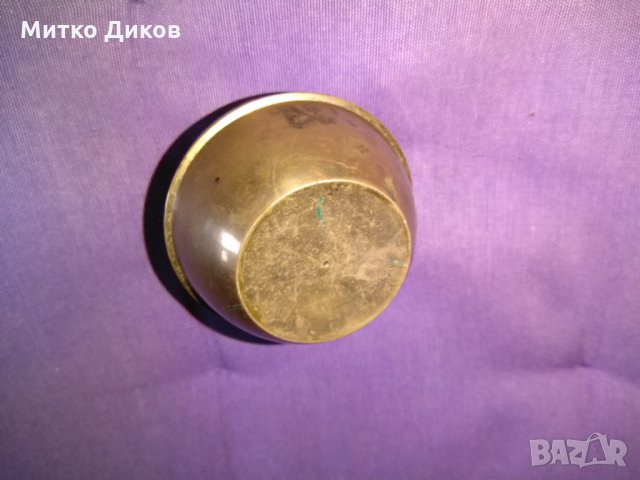 Стара кутийка за бижута медна на винт и слонова кост , снимка 2 - Декорация за дома - 28276650