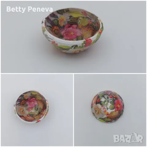 Великденски сосиерки/мини купички направени чрез декупаж, снимка 3 - Други - 49739991