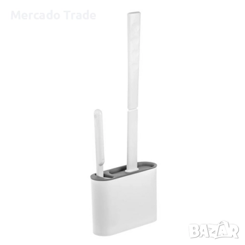 Комплект четки за тоалетна чиния Mercado Trade, Пластмаса, Бял, снимка 5 - Мопове, кофи, четки и метли - 51913826