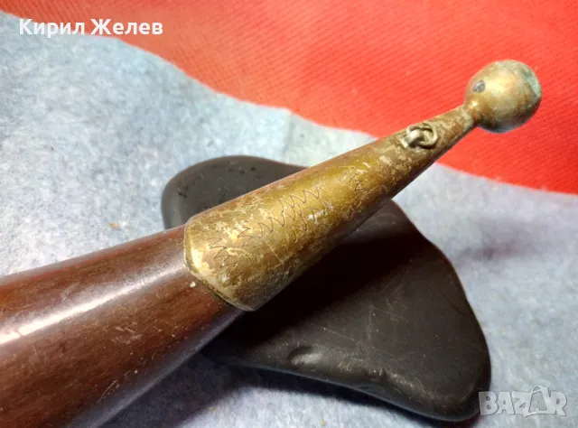 Стар БИВОЛСКИ РОГ с РЪЧНО ОРНАМЕНТИРАН МЕЛХИОРЕН ОБКОВ За КОЛЕКЦИЯ ТЕМАТИЧНА ЛОВНА ДЕКОРАЦИЯ 47817, снимка 6 - Декорация за дома - 47971955