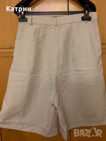 Памучни къси панталони с висока талия, снимка 3 - Панталони - 25719221