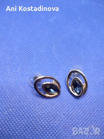 Обеци стомана със сърце розов кварц, снимка 7 - Обеци - 23266348